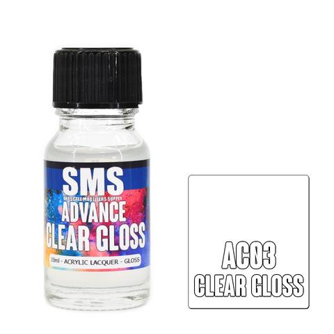 SMS AC03 ADVANCE ACRYLIC LAQUER PAINT CLEAR GLOSS 10ML