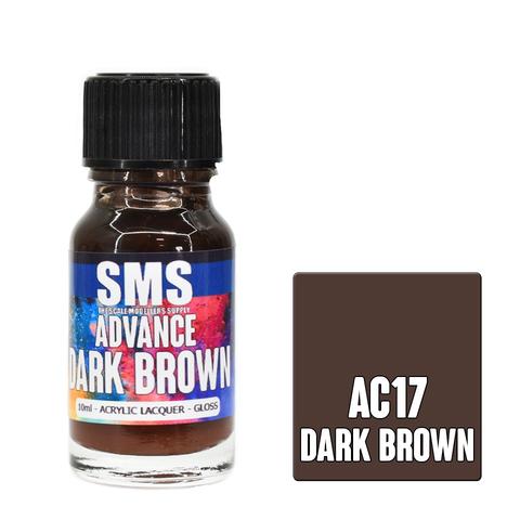 SMS AC17 ADVANCE ACRYLIC LAQUER PAINT DARK BROWN GLOSS 10ML