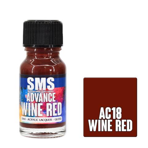 SMS AC18 ADVANCE ACRYLIC LAQUER PAINT WINE RED GLOSS
