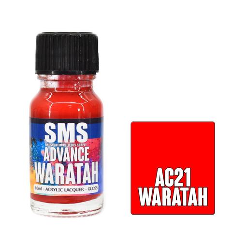 SMS AC21 ADVANCE ACRYLIC LAQUER PAINT WARATAH GLOSS 10ML