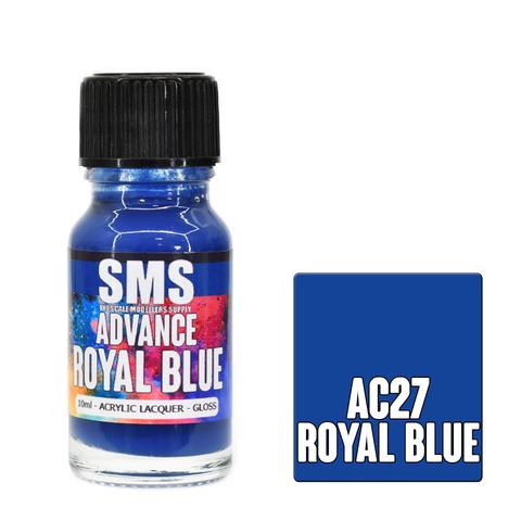 SMS AC27 ADVANCE ACRYLIC LAQUER PAINT ROYAL BLUE GLOSS 10ML