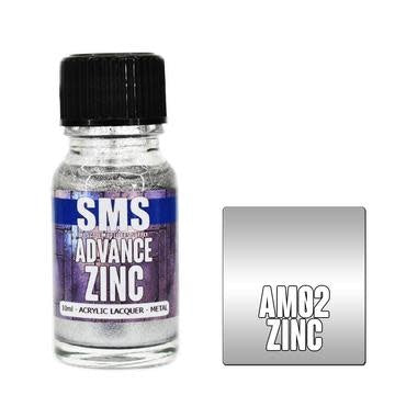 SMS AM02 ADVANCE ACRYLIC LAQUER PAINT ZINC METAL 10ML