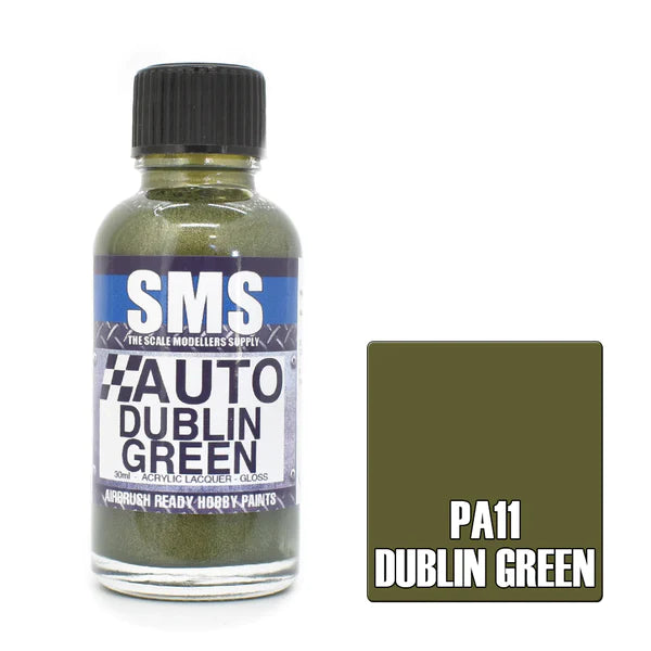 SMS PA11 AUTO COLOUR DUBLIN GREEN ACRYLIC PAINT 30ML