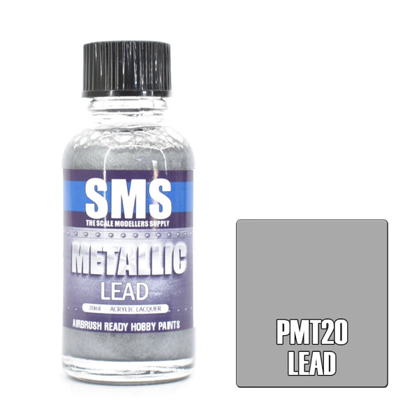SMS PMT20 METALIC LEAD ACRYLIC LAQUER PAINT 30ML