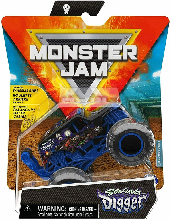 SPIN MASTER MONSTER JAM 1:64 SON-UVA DIGGER TRUE METAL SERIES 15 VEHICLE