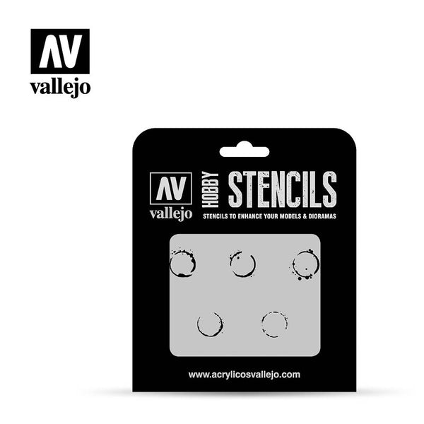 VALLEJO AFV002 DRUM OIL MARKINGS STENCIL