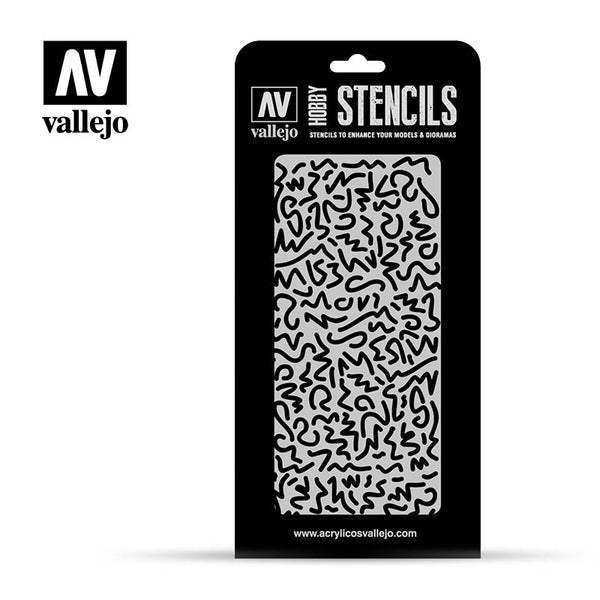 VALLEJO CAM001 LUTFWAFFE WW11 SHINGLES CAMOUFLAGE STENCIL