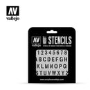 VALLEJO LET002 STAMP FONT STENCIL