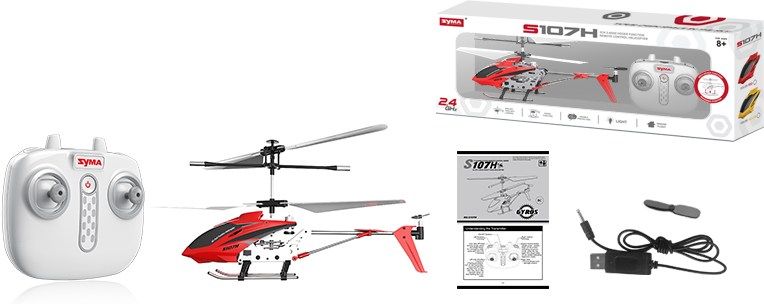 SYMA S107H REMOTE CONTROL QUAD HELICOPTER 2.4G ALTITUDE HOLD FUNCTION RED