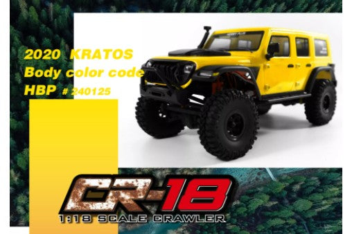 HOBBY PLUS 240125 CR-18 KRATOS RTR 1/18 SCALE CRAWLER YELLOW