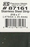 K&S 87161 STAINLESS STEEL STRIP .018 X 1 (.475MM X 25.4MM)