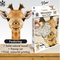 PUZZLE MASTER 128 PIECE  WOODEN JIGSAW PUZZLE GIRAFFE INCLUDES DISPLAY STAND