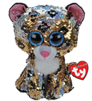 TY BEANIE BOOS FLIPPABLES STERLING LEOPARD MEDIUM