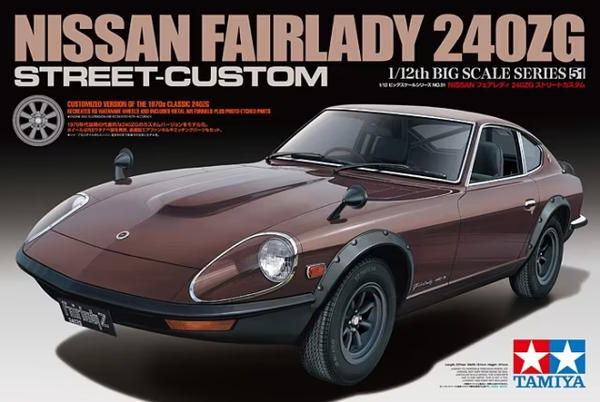 TAMIYA 12051 NISSAN FAIRLADY 240ZG STREET-CUSTOM 1/12 SCALE PLASTIC MODEL