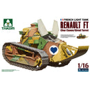 TAKOM 1001 FRENCH LIGHT TANK RENAULT FT CHAR CANON/GIROD TURRET 1/16 SCALE TANK PLASTIC MODEL KIT