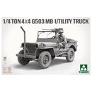 TAKOM 1016 US WWII QUARTER (1/4) TON 4X4 UTILITY VEHICLE 1/16 SCALE PLASTIC MODEL KIT