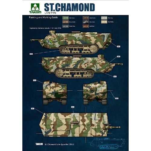 TAKOM 2012 FRENCH HEAVY TANK ST CHAMOND LATE TYPE 1/35 SCALE PLASTIC MODEL KIT