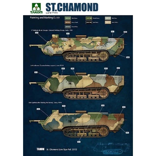 TAKOM 2012 FRENCH HEAVY TANK ST CHAMOND LATE TYPE 1/35 SCALE PLASTIC MODEL KIT