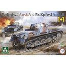 TAKOM 2145 PZ.KPFW.I AUSF.A AND PZ.KPFW.I AUSF.B (1+1) 1/35 SCALE PLASTIC MODEL KIT