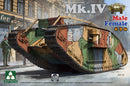 TAKOM 2076 WW11 HEAVY BATTLE TANK MK1V IN 1 NEW DECAL AND WORKABLE TRACKS 1:35 PLASTIC MODEL KIT