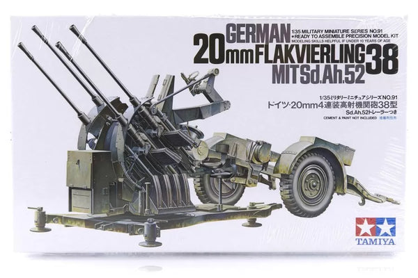 TAMIYA 35091 GERMAN 20MM FLAKVERLING 38 1/35 SCALE PLASTIC MODEL KIT