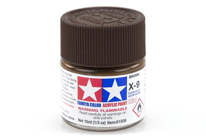 TAMIYA X-9 ACRYLIC BROWN PAINT 10ML