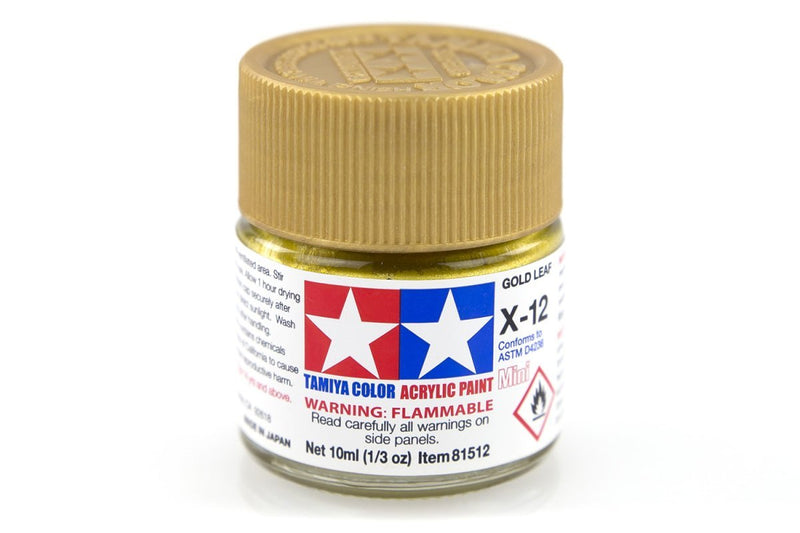 TAMIYA X-12 ACRYLIC GOLD LEAF PAINT 10ML