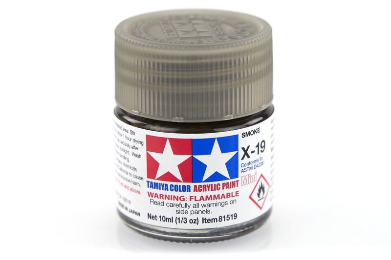 TAMIYA X-19 ACRYLIC MINI SMOKE PAINT 10ML