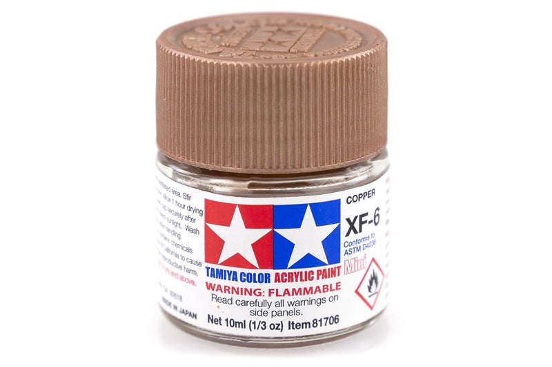 TAMIYA XF-6 ACRYLIC COPPER PAINT 10ML