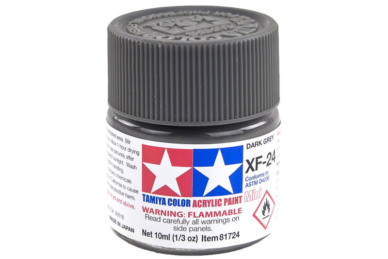 TAMIYA XF-24 ACRYLIC DARK GREY PAINT 10ML