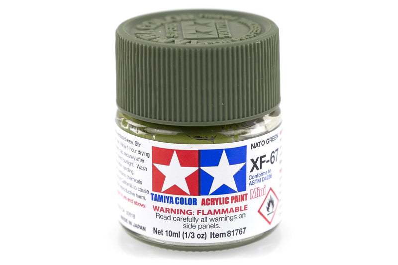 TAMIYA XF-67 ACRYLIC NATO GREEN PAINT 10ML