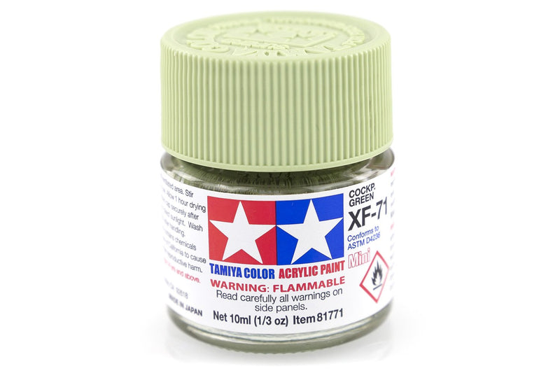 TAMIYA XF-71 ACRYLIC MINI COCKPIT GREEN PAINT 10ML