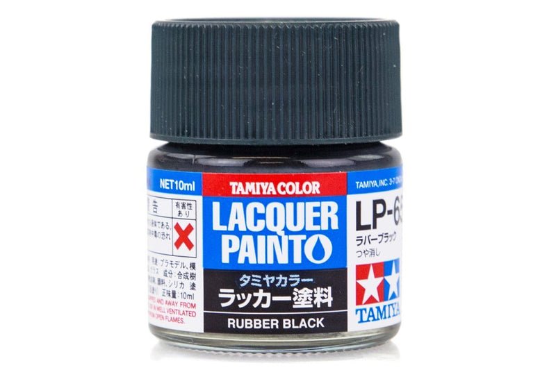 TAMIYA LP-65 RUBBER BLACK LACQUER PAINT 10ML
