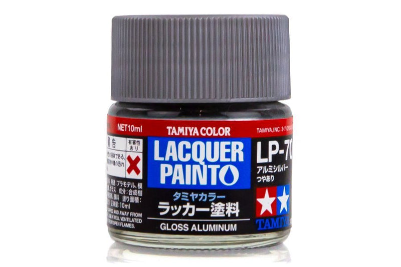 TAMIYA LP-70 GLOSS ALUMINIUM LACQUER PAINT 10ML