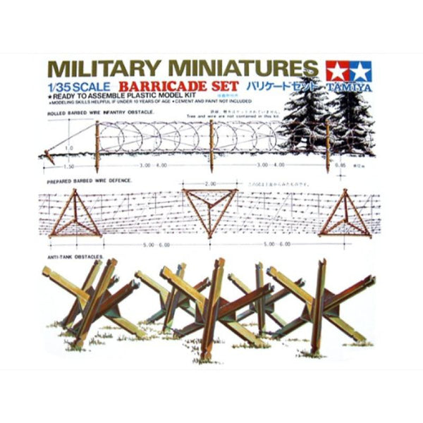 TAMIYA 35027 MILITARY MINIATURES BARRICADE SET 1/35 SCALE PLASTIC MODEL KIT