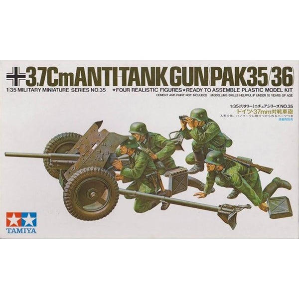 TAMIYA 35035 1/35 3.7CM ANTI TANK GUN PAK 35/36 PLASTIC MODEL KIT