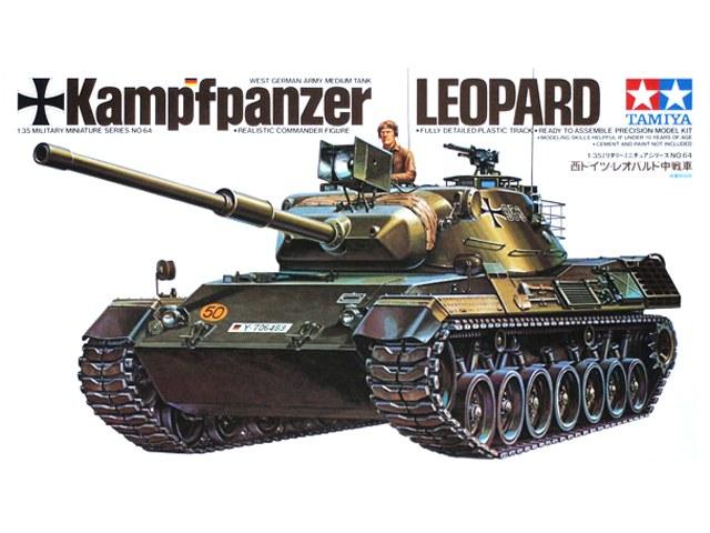 TAMIYA 35064 KAMPFPANZER LEOPARD WEST GERMAN MEDIUM TANK 1/35 SCALE PLASTIC MODEL KIT