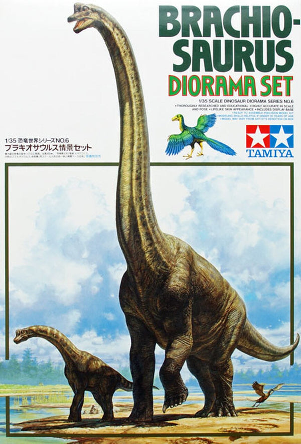 TAMIYA 60106 BRACHIOSAURUS DIORAMA SET SERIES NO6 1/35 SCALE PLASTIC MODEL KIT FIGURES