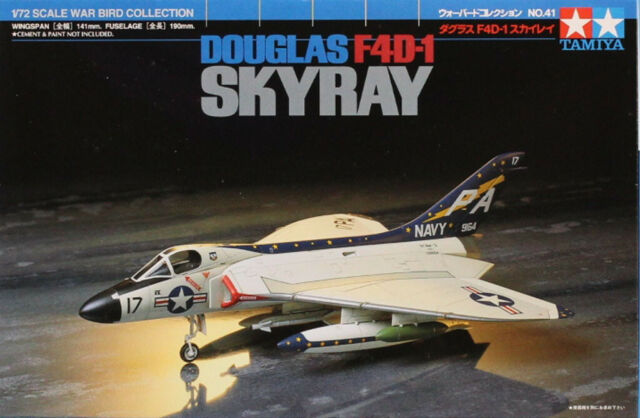 TAMIYA 60741 DOUGLAS F4D-1 SKYRAY 1/72 SCALE PLASTIC MODEL KIT