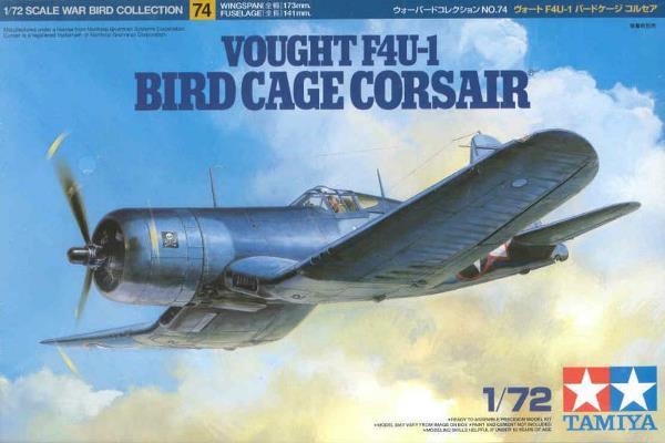 TAMIYA 60774 VOUGHT F4U-1 BIRD CAGE CORSAIR MODEL AIRCRAFT 1/72