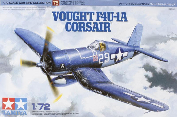 TAMIYA 60775 VOUGHT F4U-1A CORSAIR MODEL AIRCRAFT 1/72 SCALE PLASTIC MODEL KIT