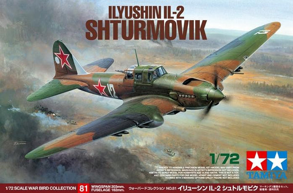 TAMIYA 60781 ILYUSHIN IL-2 SHTURMOVIK 1/72 SCALE PLASTIC MODEL KIT