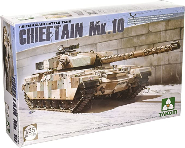 TAKOM 2028 BRITISH MAIN BATTLE TANK CHIEFTAIN MK.10 1/35 SCALE TANK PLASTIC MODEL KIT