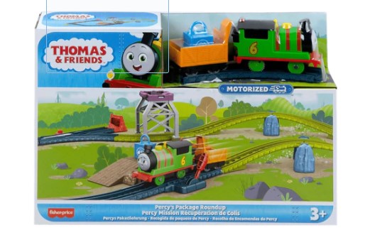 FISHER-PRICE THOMAS AND FRIENDS MOTORIZED PERCYS PACKAGE ROUNDUP PLAYSET