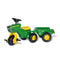 ROLLY KID 052769 JOHN DEERE PEDAL TRIKE TRACTOR WITH TRAILER