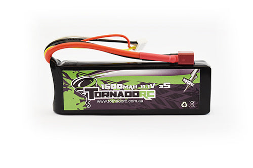 TORNADO RC-3S-1600MAH-40C SOFT CASE LIPO 11.1V DEANS STORE COLLECTION ONLY