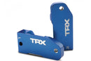 TRAXXAS 3632A CASTER BLOCKS FRONT LEFT AND RIGHT BLUE ANODIZED WITH SUSPENSION SCREW PINS