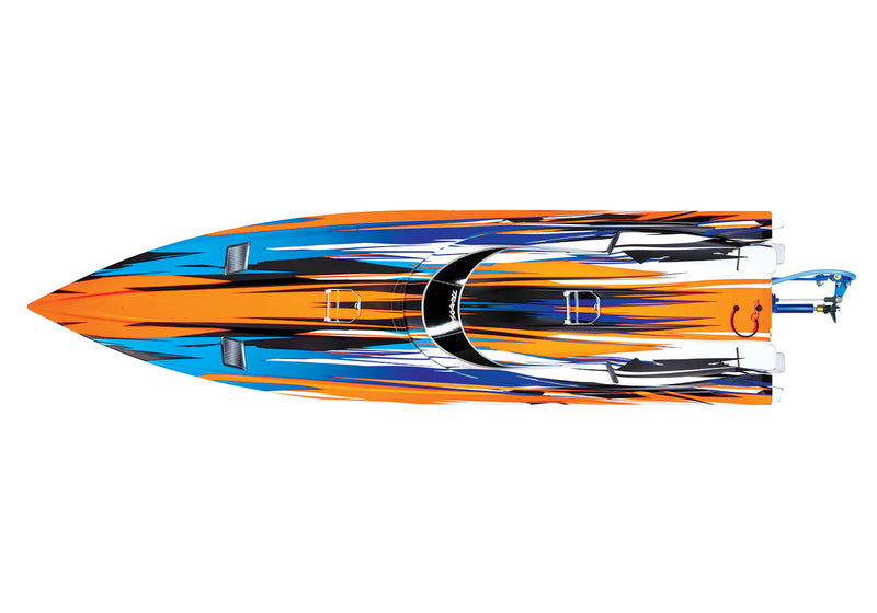 TRAXXAS 57076-4ORN SPARTAN BOAT WITH TSM ORANGE WITH BATTERIES AND CHARGER NOT INCLUDED