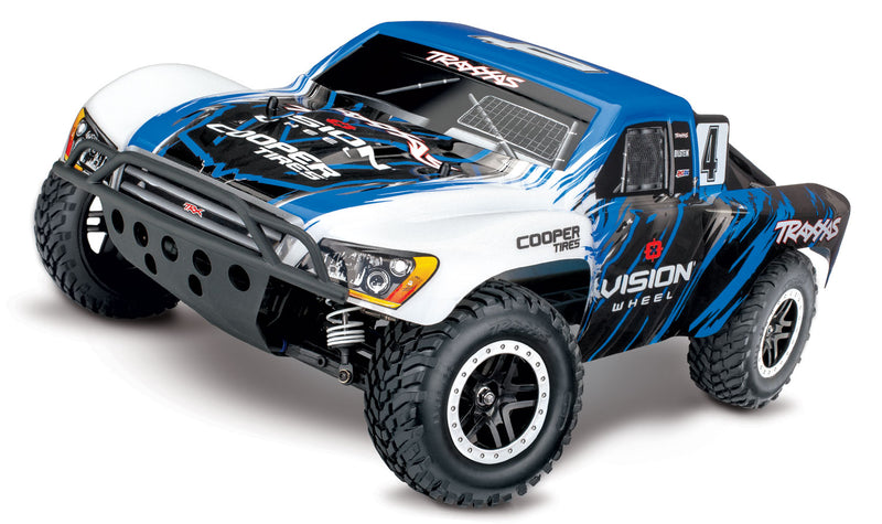 TRAXXAS 58034-1 SLASH VISION BLUE 1/10 SHORT COURSE TRUCK BATTERY AND CHARGER INCLUDED