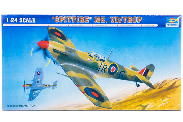 TRUMPETER 02412 SUPERMARINE SPITFIRE MK. VB/TROP 1/24 SCALE AIRCRAFT PLASTIC MODEL SHIP